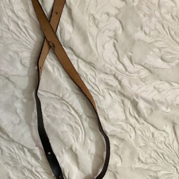 GUC handmade western fringe yellow leather with animal print crossbody - Picture 15 of 16